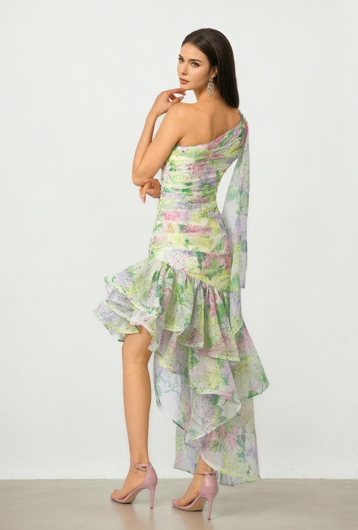 Ruffled Mini Dress