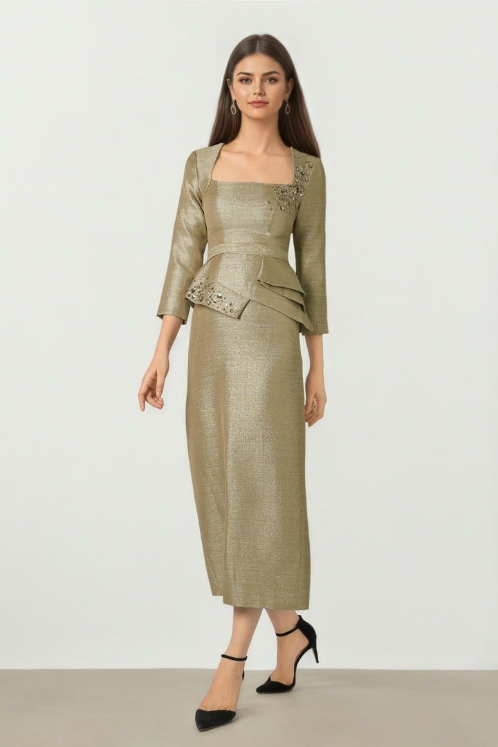 Brocade Pencil Skirt