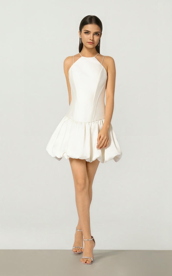 Halter Puffy Dress