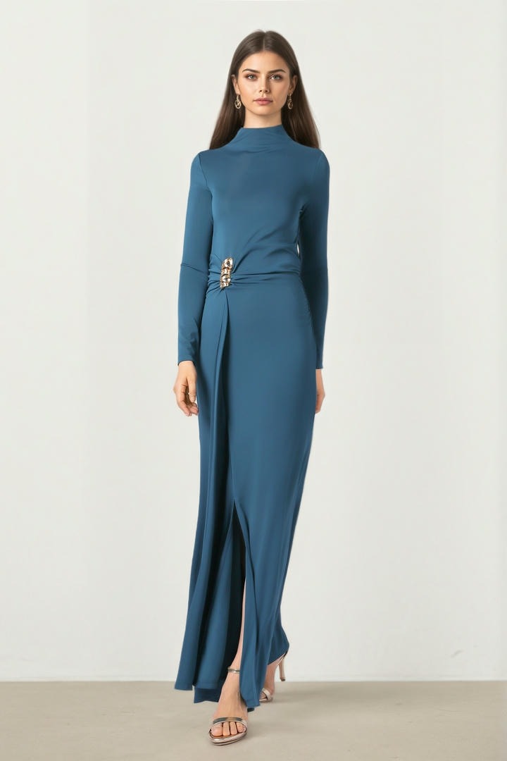 Blue Jersey Dress