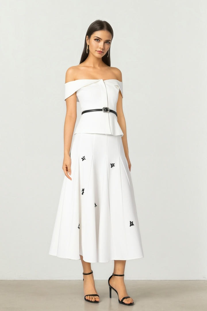 Beaded Midi Skirt