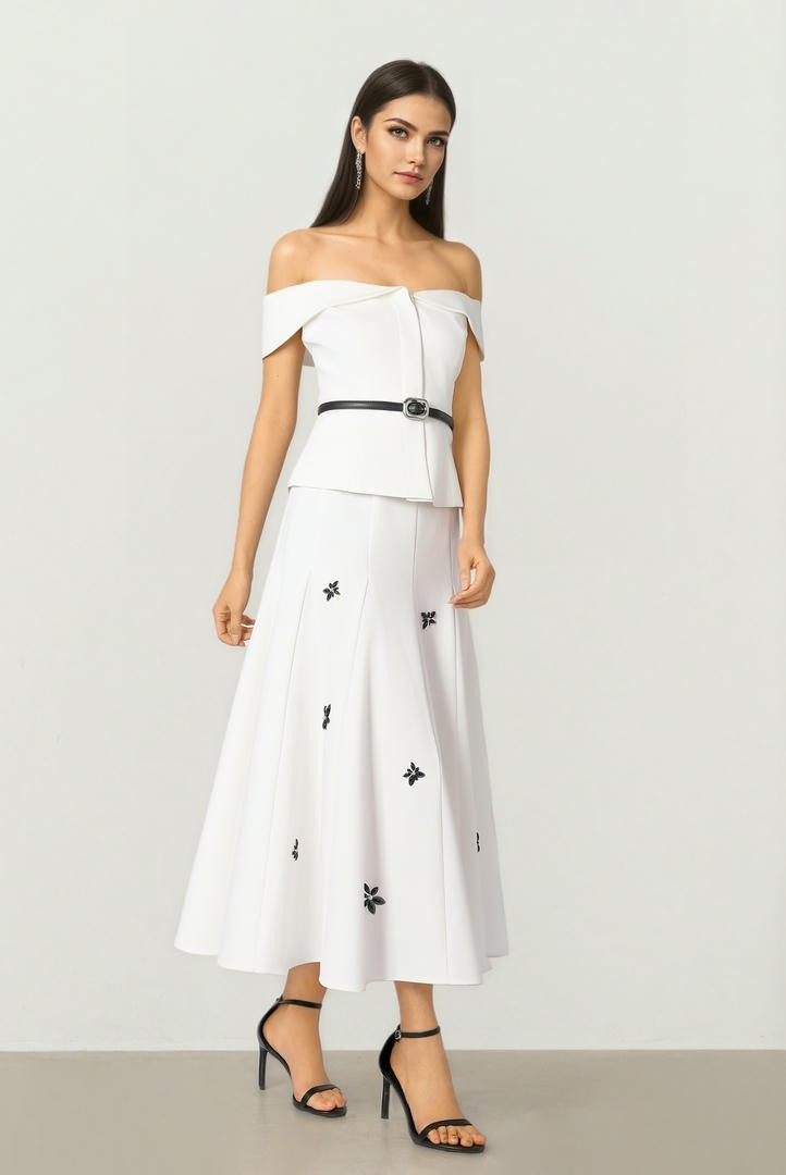 Beaded Midi Skirt