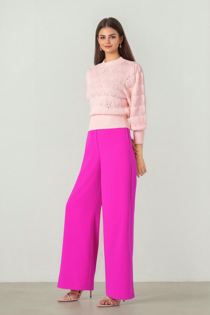 Fuchsia Crepe Pants