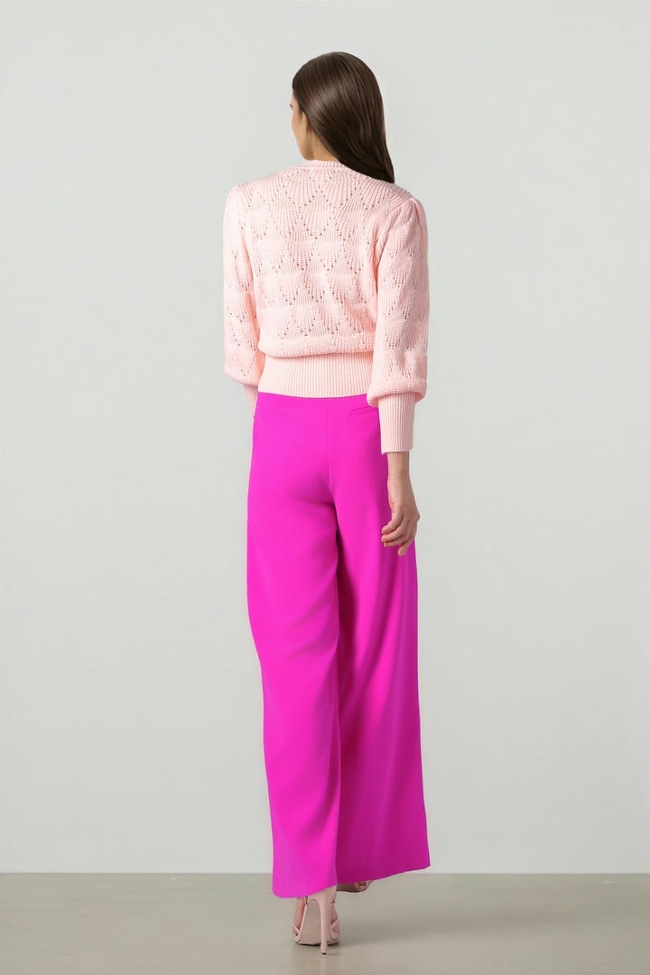 Fuchsia Crepe Pants