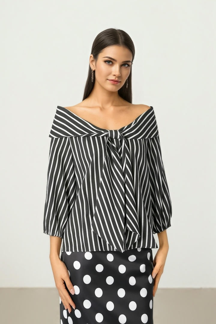 Striped Tie Top