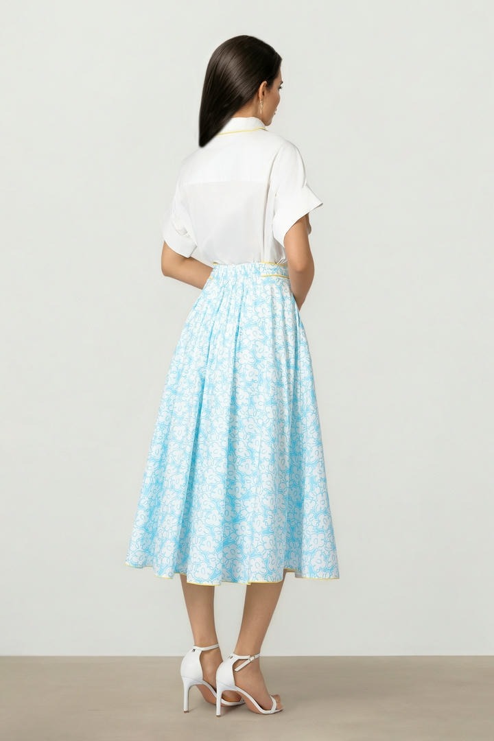 Piped Collar Top