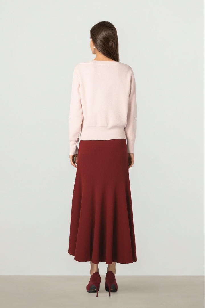 Pink Button Knit Top