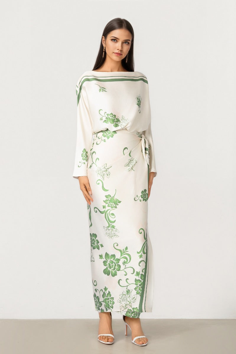 Wrap Print Dress