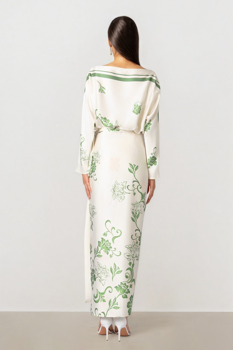 Wrap Print Dress