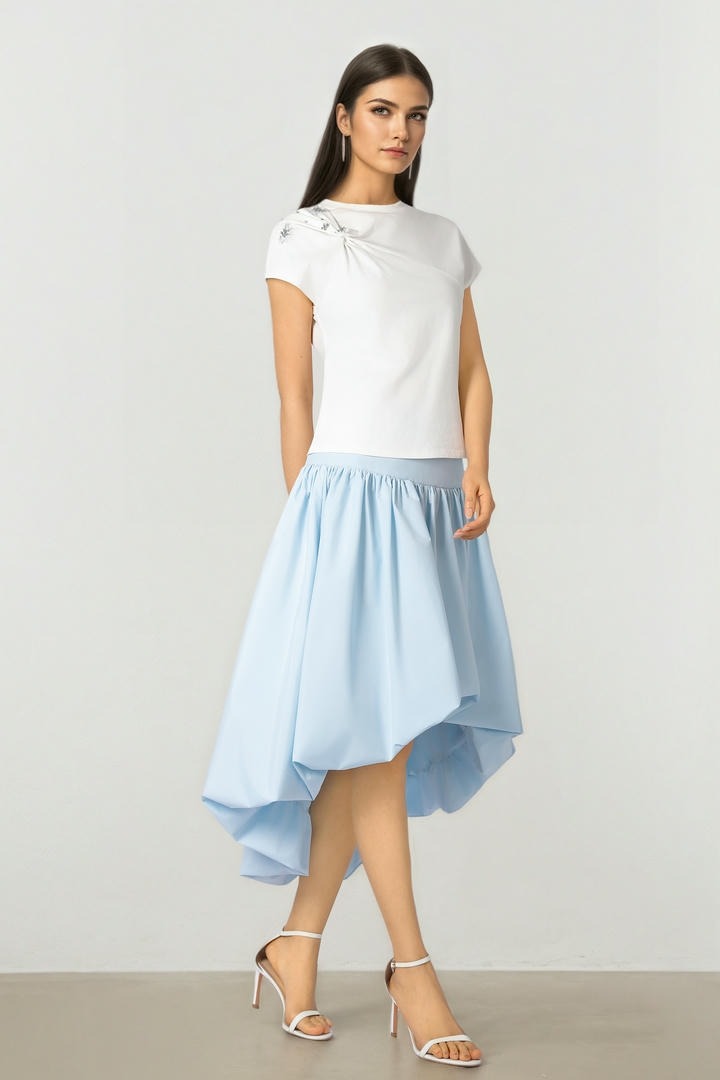 Balloon Hem Skirt