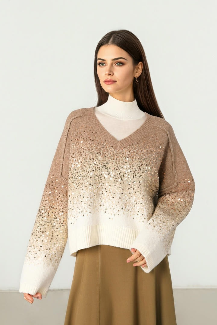 Ombre Fuzzy Knit