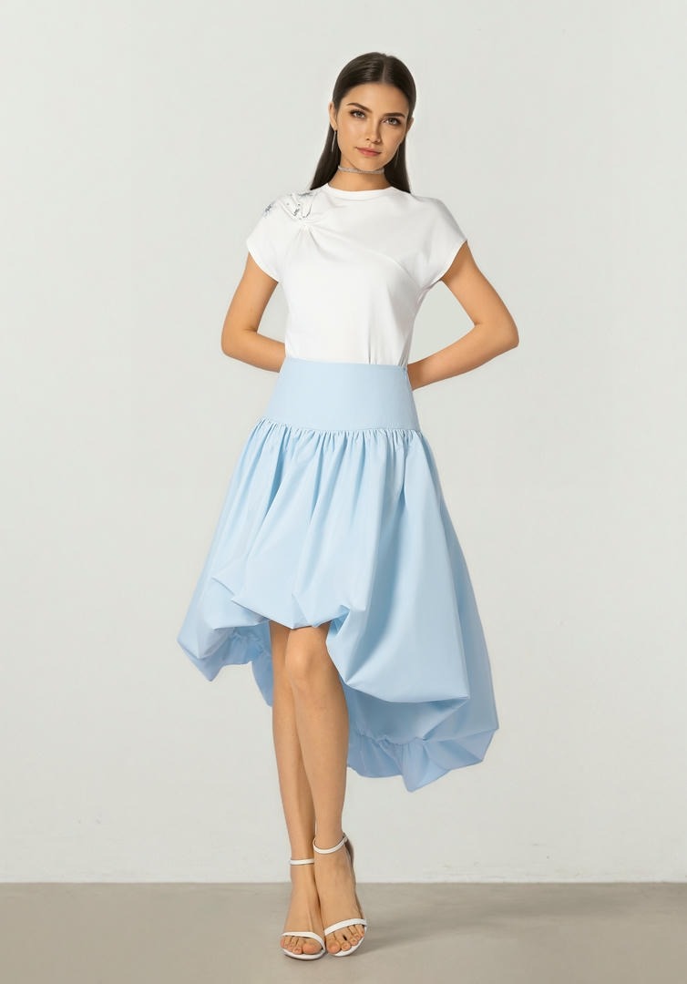 Balloon Hem Skirt