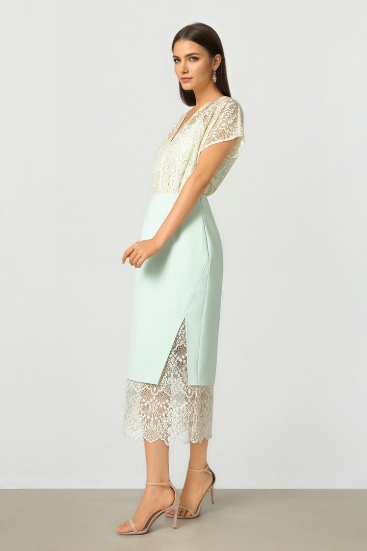 Lace Insert Skirt