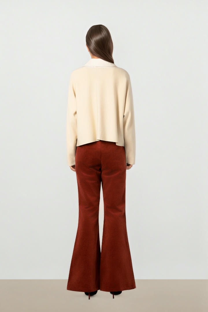 Two-Tone Knit Pullover