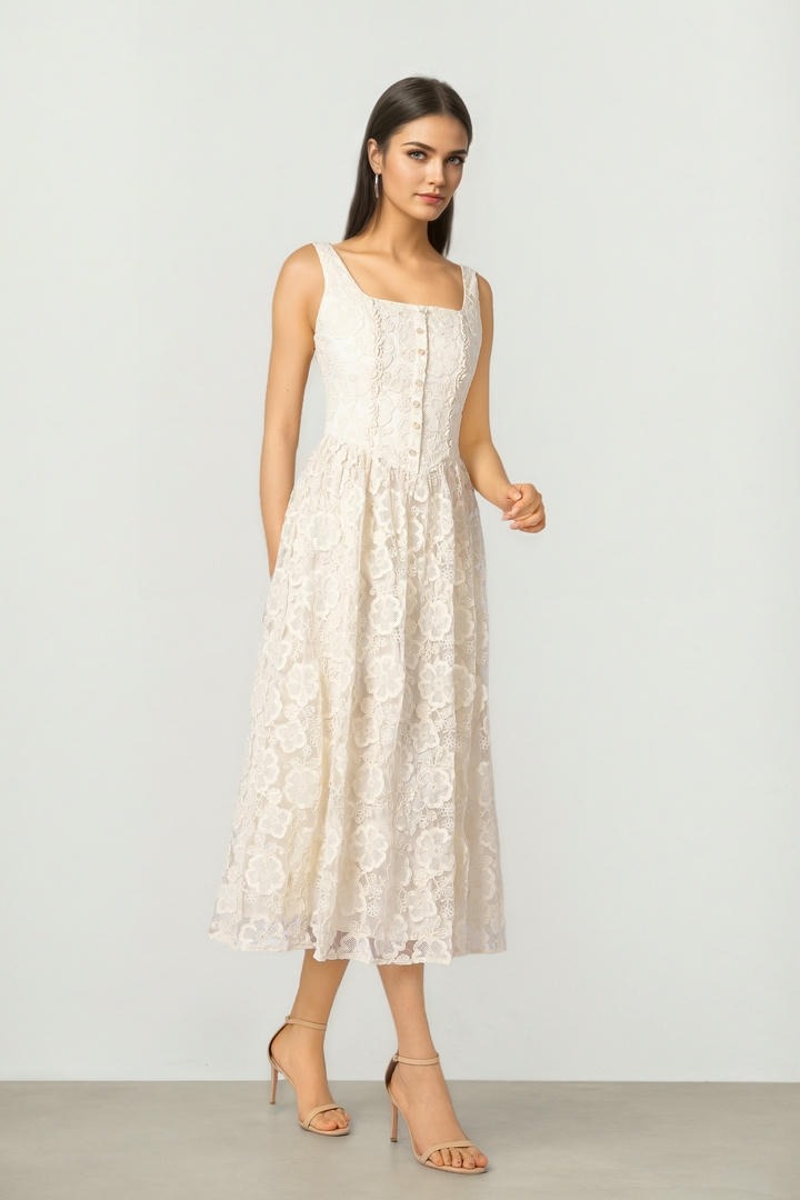 Square Lace Dress