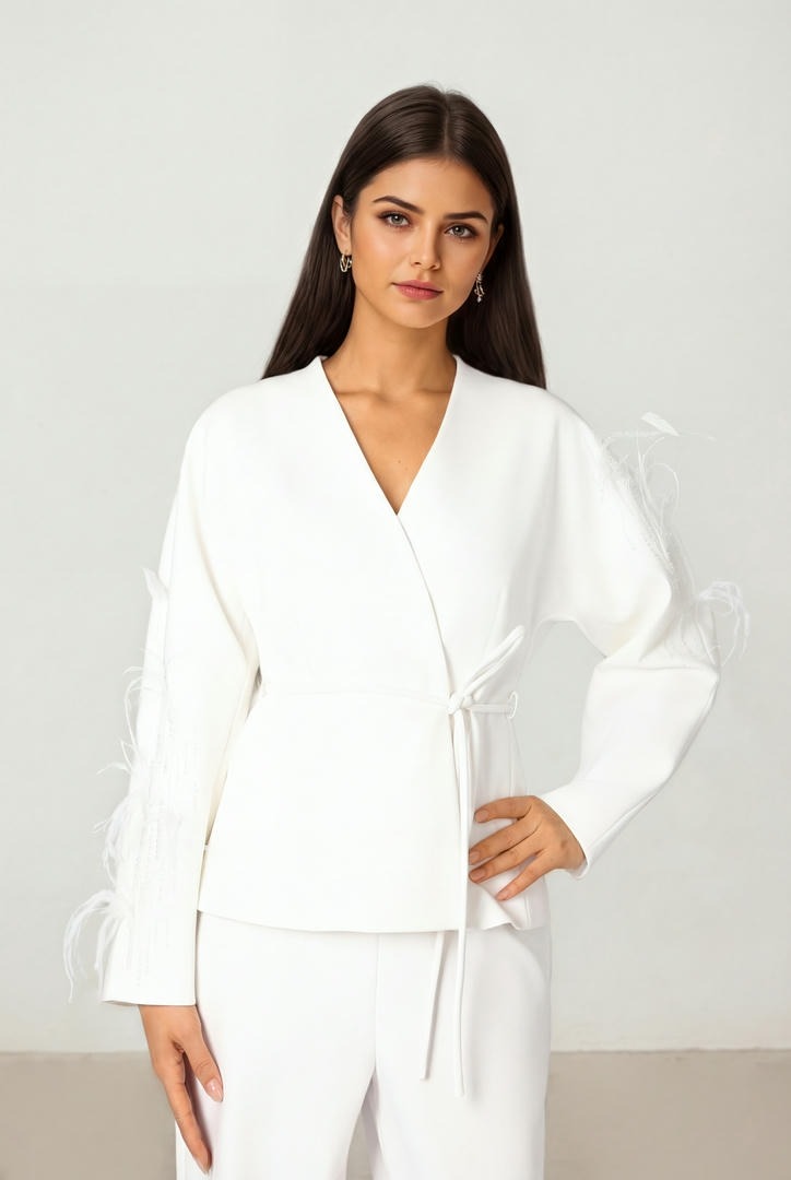 Beaded Wrap Jacket