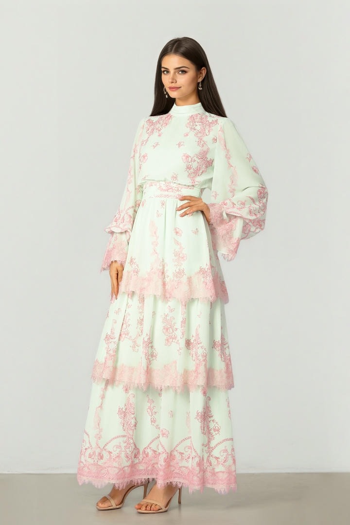 Ruffle Print Dress