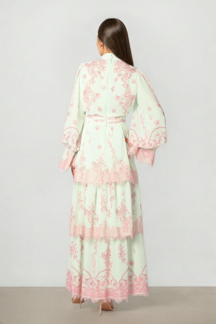 Ruffle Print Dress