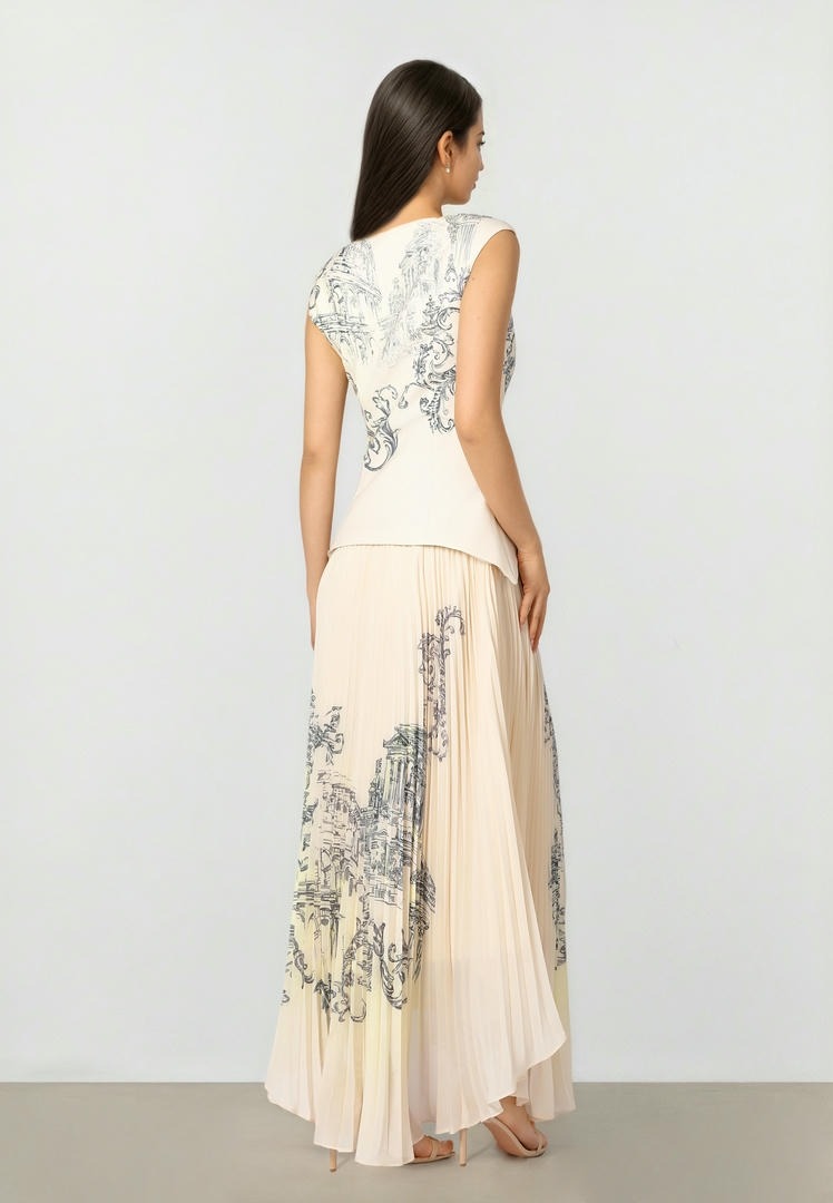 Pleated Maxi Dress