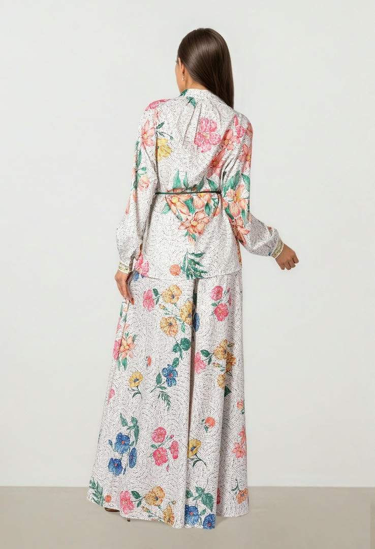 Printed Wide Pants