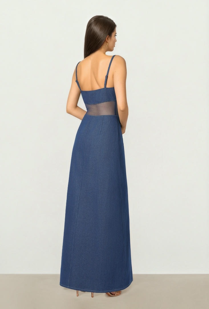 Cutout Denim Dress