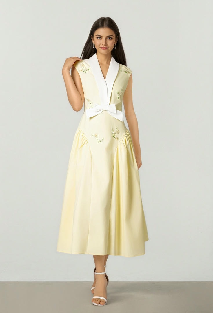 Bow Collar Dress