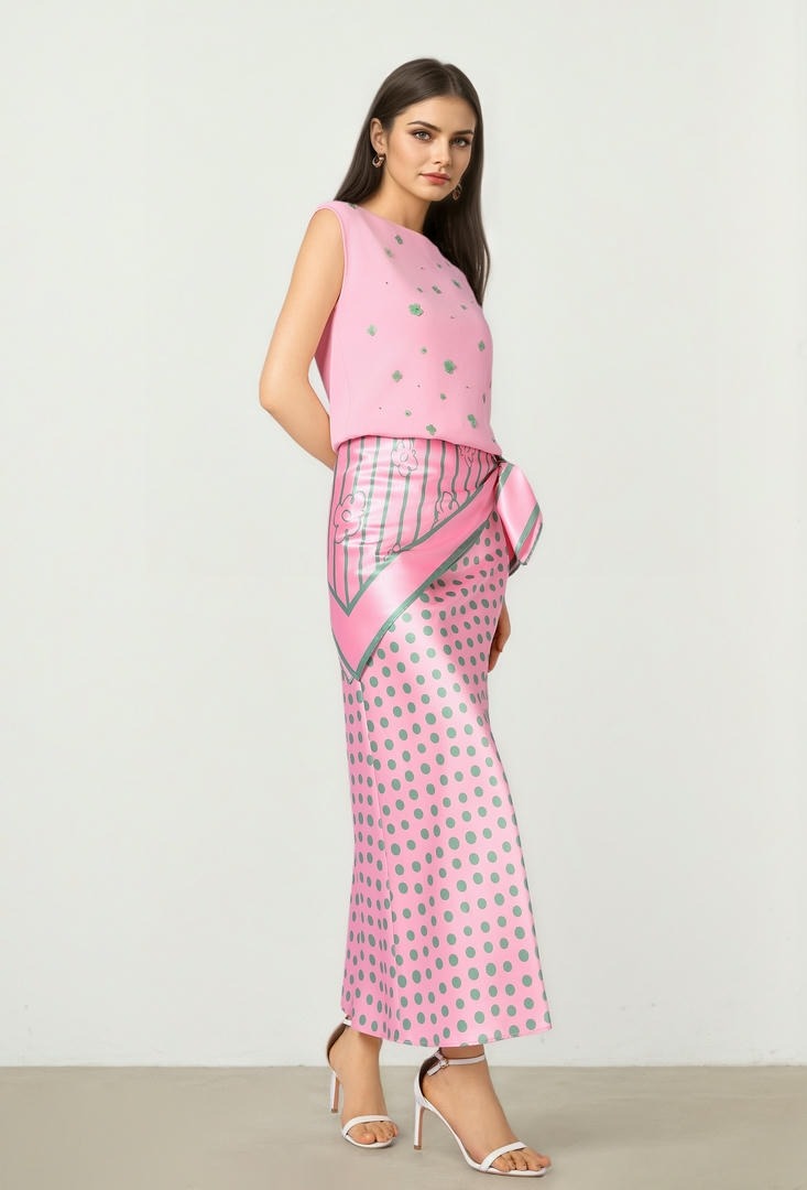 Scarf Print Skirt