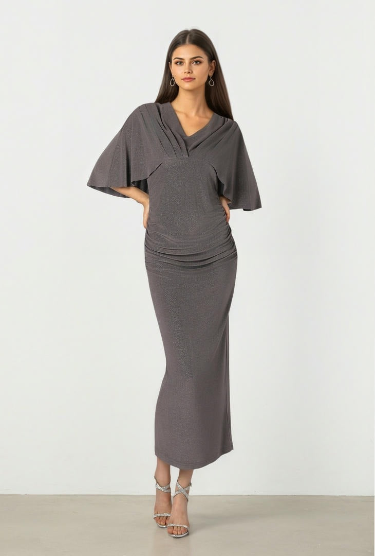 Dark Silver Jersey Dress