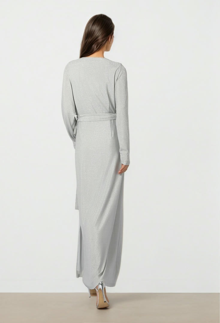 Grey Silver Jersey Dress