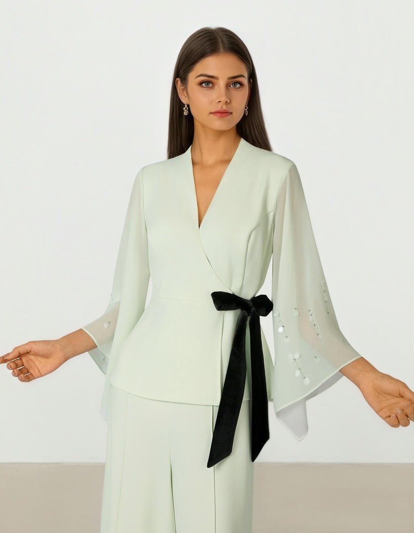 Velvet Wrap Top