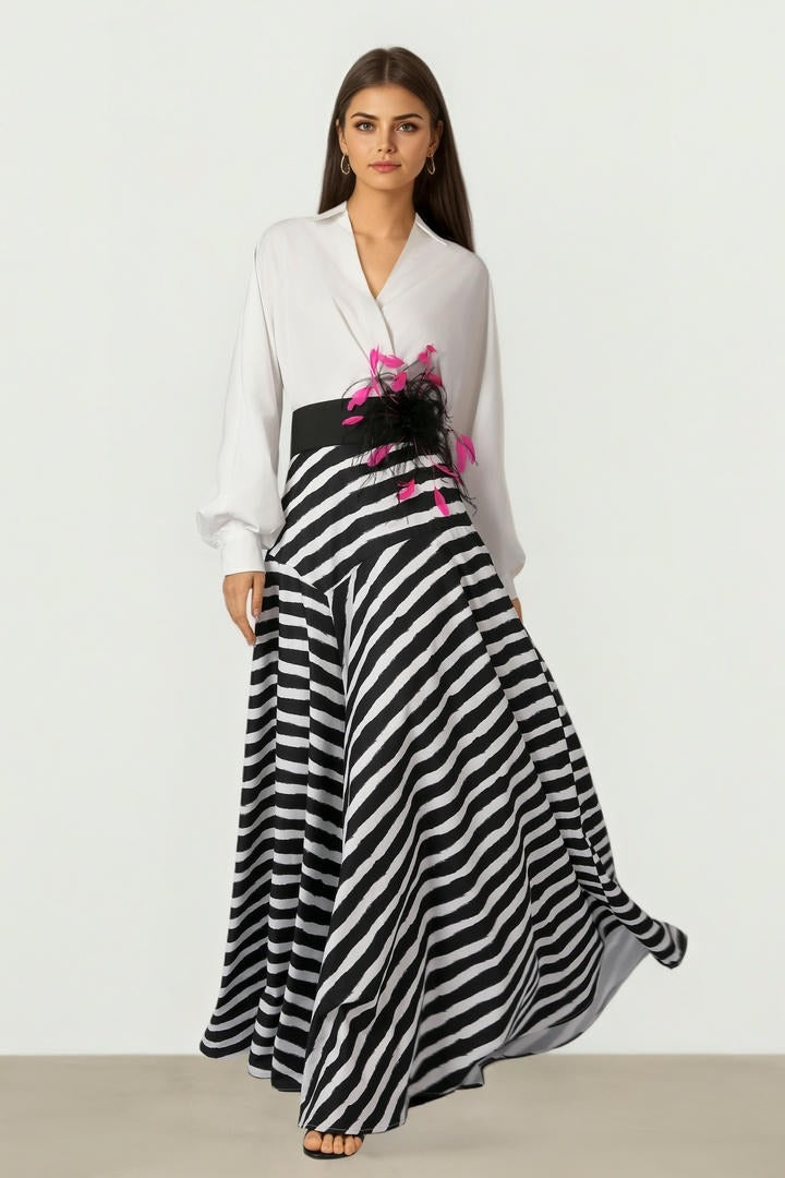 PRINTED LONG SHIRT DRESS