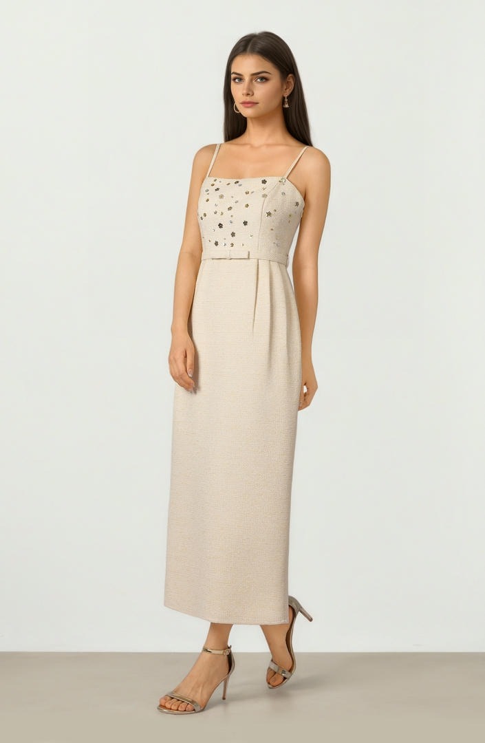 Belted Tweed Dress