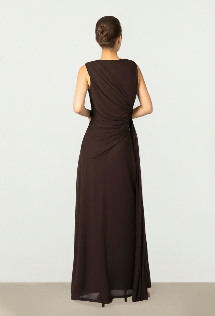 Brown Mesh Dress