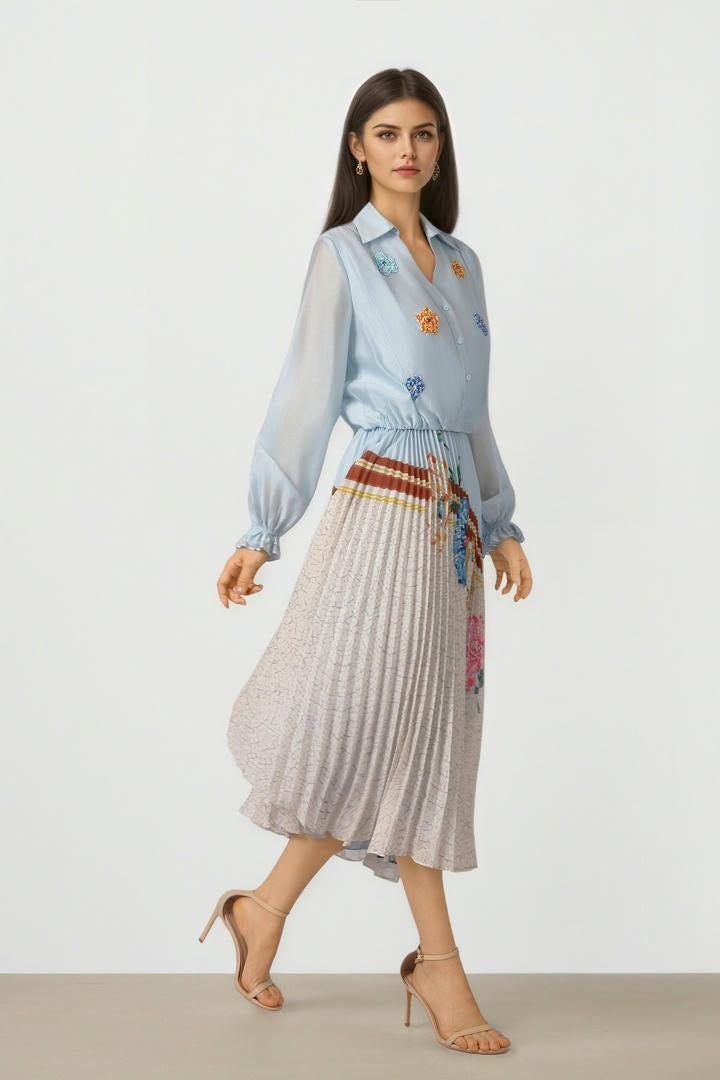 Embellished Tencel Top