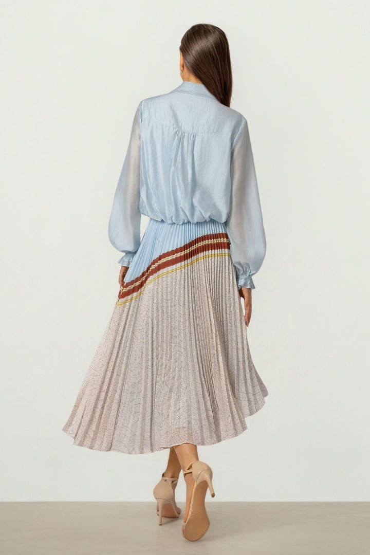Asymmetric Print Skirt
