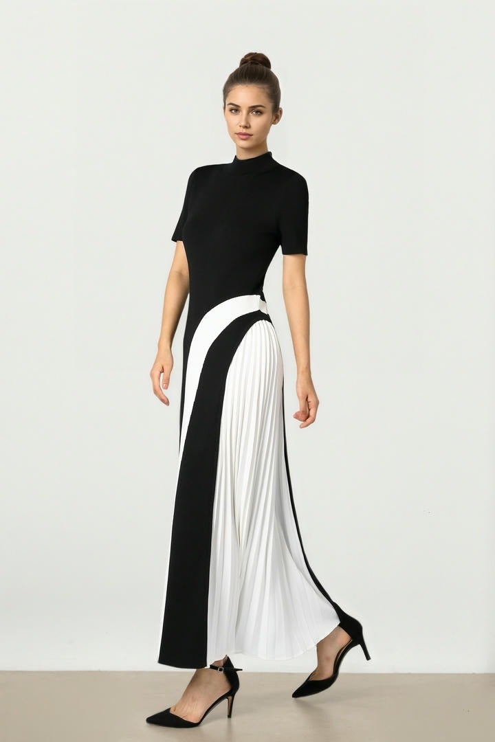 Black & White Knit Dress