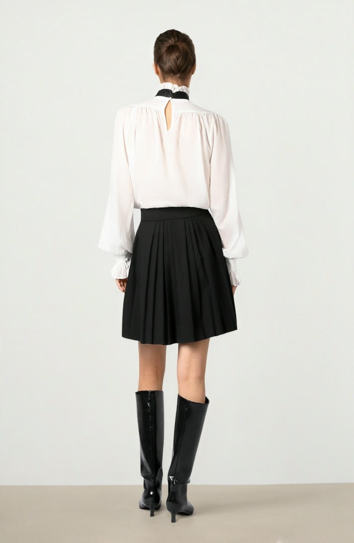 Black Crepe Skirt