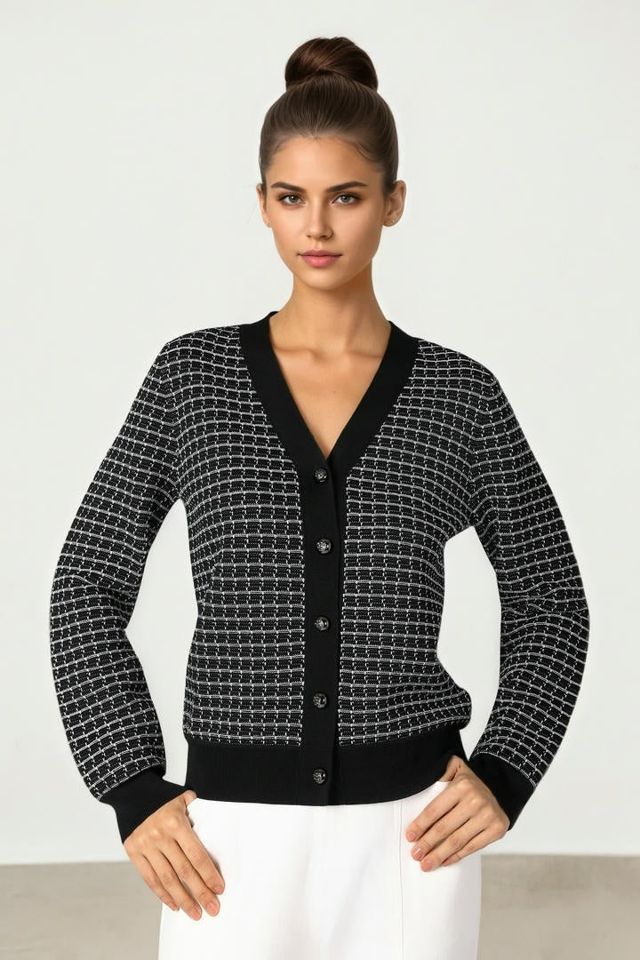 Black Knit Cardigan
