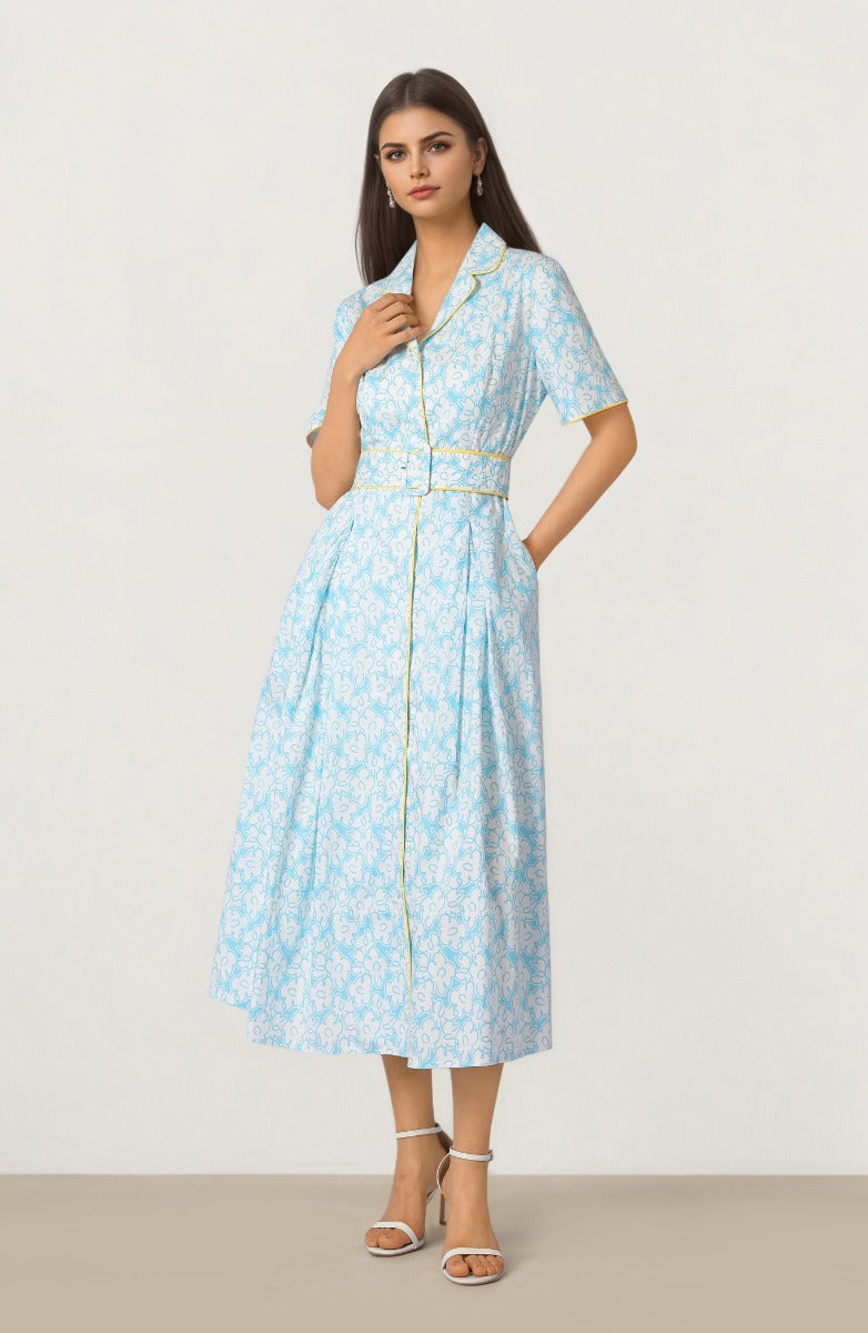Printed Midi Dress