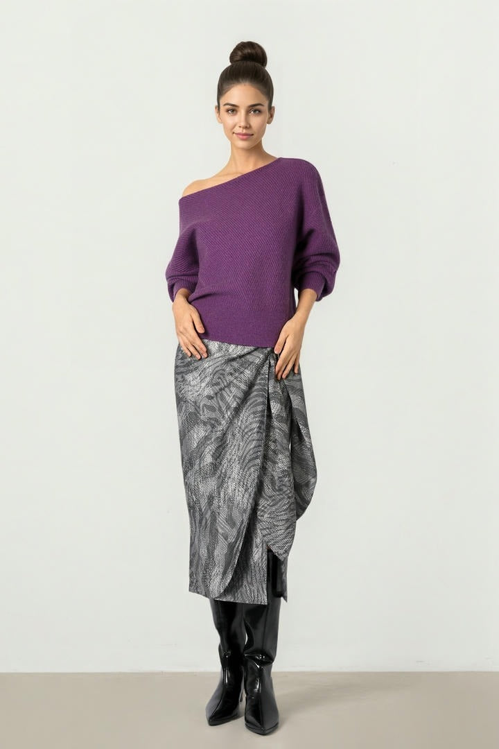 Purple Relaxed Knit