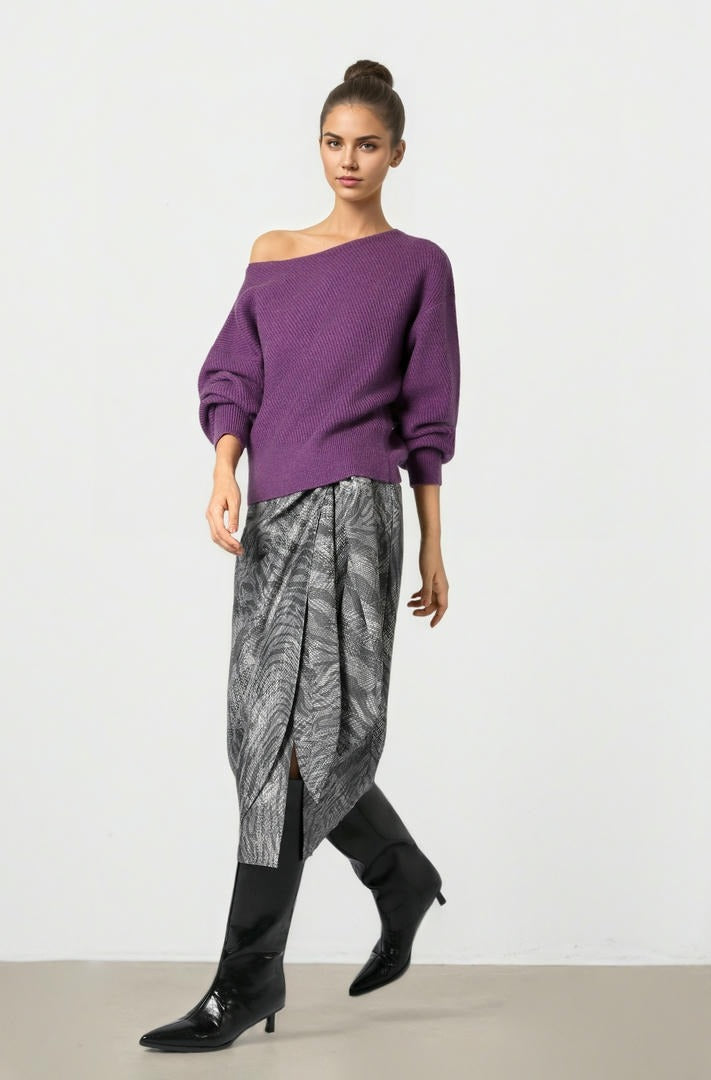 Purple Relaxed Knit