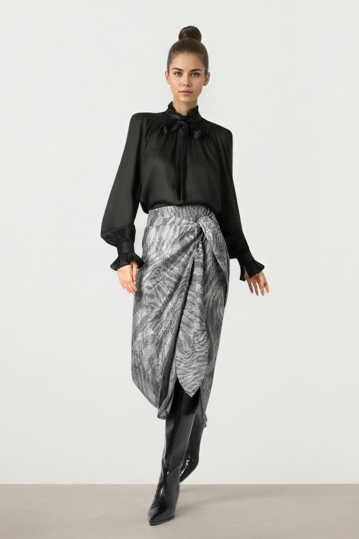 Black Shirt With Classic Collar