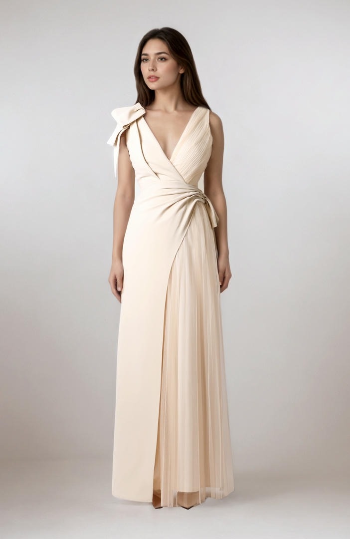 bow-tie shoulder dress