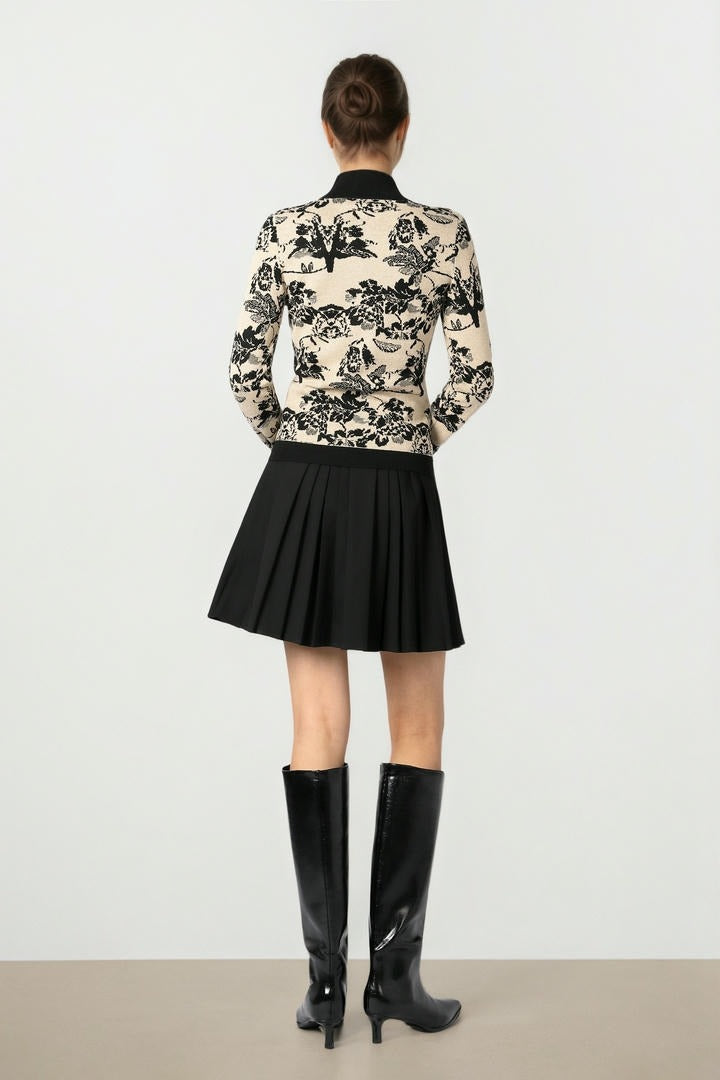Printed Gold & Black Pullover