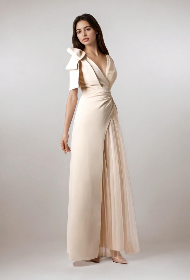 bow-tie shoulder dress