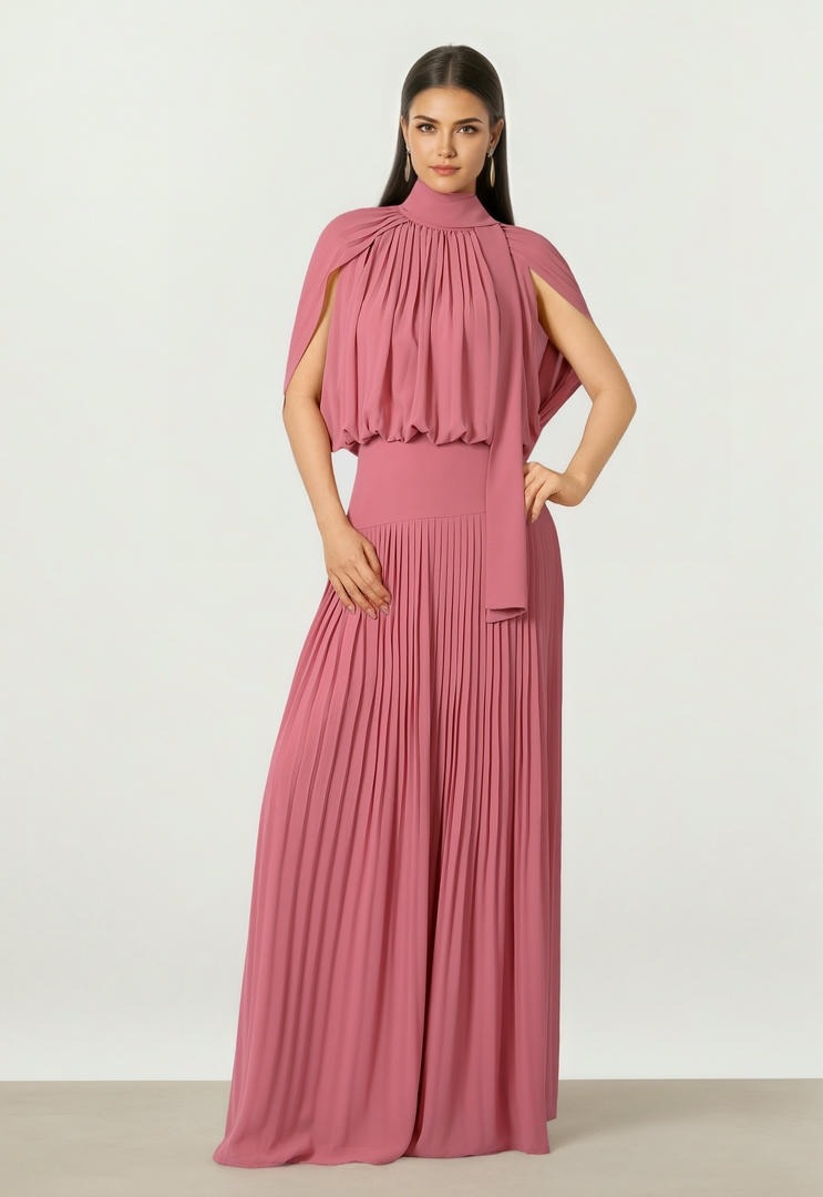 Pleated Maxi Skirt