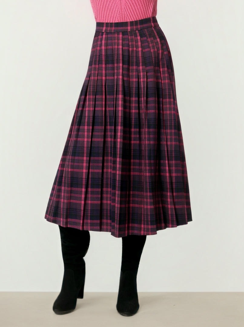Purple Check Skirt