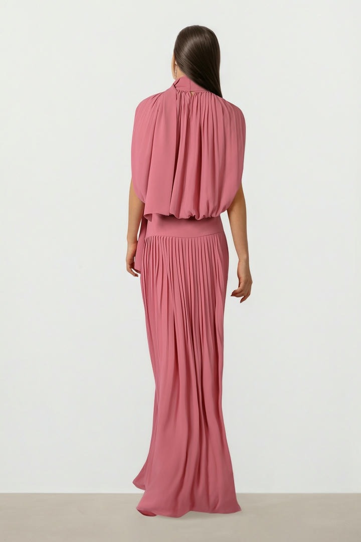 Pleated Maxi Skirt