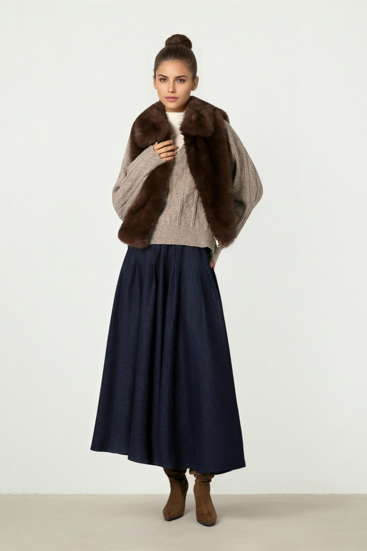 Brown Fur Vest