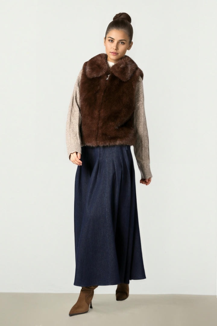 Brown Fur Vest
